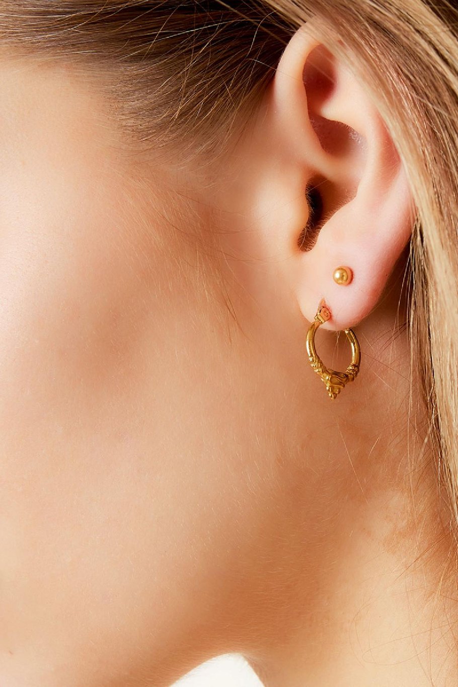 Earrings vintage style Gold Color Stainless Steel Picture2